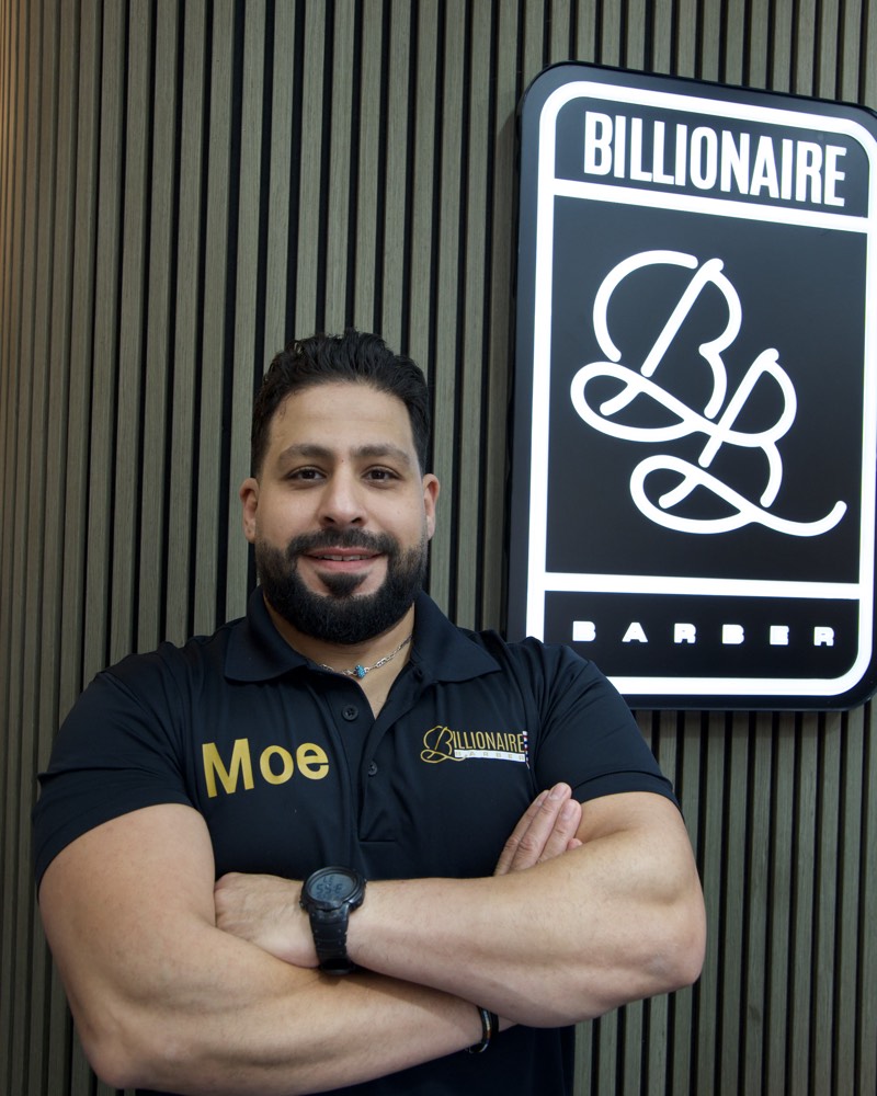 Moe, senior barber at Billionaire Barber